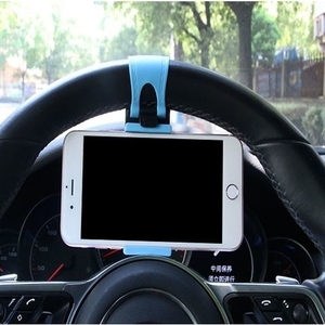 汽车方向盘手机夹车载手机架车用便携式手机支架固定在方向盘上