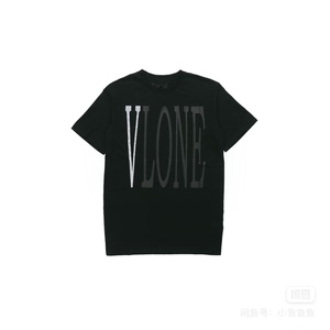 VLONE 3M反光 大Logo短袖T恤情侣款黑灰色 正品正