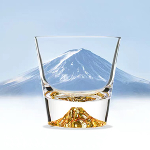 日本田岛硝子镀金富士山杯家用水杯洋酒杯套装高颜值雪山新旧程度