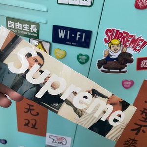 潮牌supreme 18fw喋血双雄周润发贴纸boxlogo