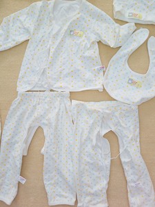 安贝儿新生儿婴儿和尚服秋衣内衣套装五件套夏59码。