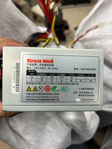 长城电源，型号GW-MATX300 270W小电源