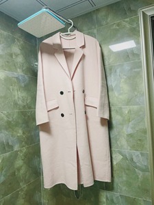 韩系双面羊绒温柔马卡龙色系大衣，长款，适合平时穿M L的小姐