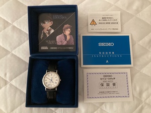 日本精工SEIKO×名侦探柯南款牛皮防水手表。ShoPro株