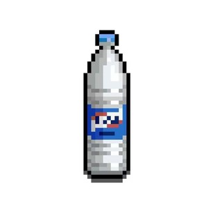 出一瓶依云品牌的蓝色瓶子矿泉水，采用法国进口的优质水源，经过