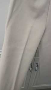 韩国东大门代购毛呢裤。米白色。九分裤。