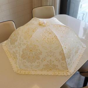 餐桌盖菜罩子防苍蝇挡灰尘透气遮碗罩超大号圆形网纱食物罩可折叠