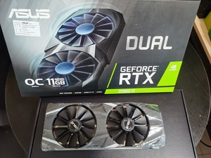 华硕2080ti DUAL 散热器没地放了，不带背板   全