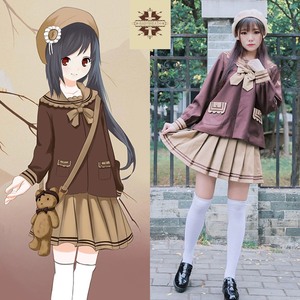 华夫饼jk软妹曲奇饼制服海军甜美可爱幼稚园学生水手服jk制服