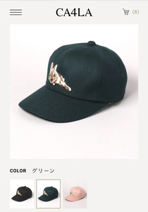 日本Ca4la帽子兔子刺绣鸭舌帽棒球帽遮阳帽