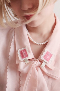 【D家少女粉红复古蕾丝法式手作发夹领夹】【单个价】