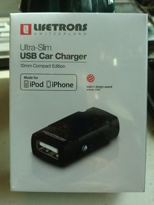 瑞士LIFETRONS 励富创USB 车用充电器，全新，未开