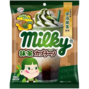 日本进口不二家卡布奇诺抹茶味夹心糖果软糖儿童休闲零食喜糖礼物