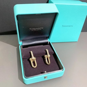 99新Tiffany/蒂芙尼hardwear系列大号耳环18k金镶钻