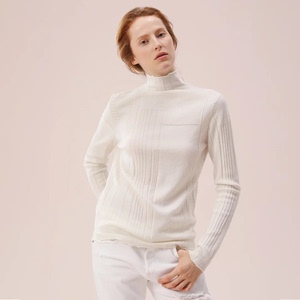 维多拉斯羊绒 自由领半高领舒适保暖休闲套头针织羊绒衫女款毛衣