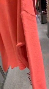 韩国正品专柜代购wonderplace橘红色针织毛衣外套开衫