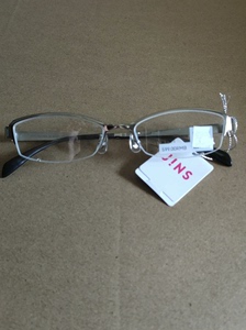 jins正品眼镜全新库存货金属半框款眼镜框