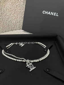 Chanel22a高级手工坊19M大楼珍珠满钻项链