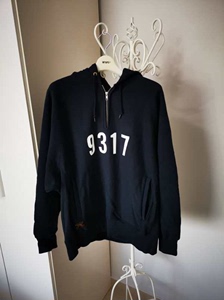 wtaps17ss 稀有黑金标9317拉链卫衣帽衫全新蓝色X