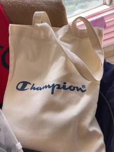 Champion冠军手提包冠军包冠军手提包纯色印花纯棉女帆布