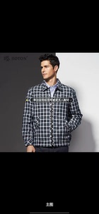 波顿格子外套年男装秋款夹克格纹商务休闲款上衣，全新。