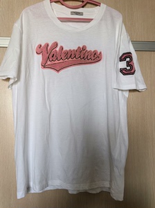 Valentino华伦天奴  VLTN短袖T恤，粉色刺绣，男