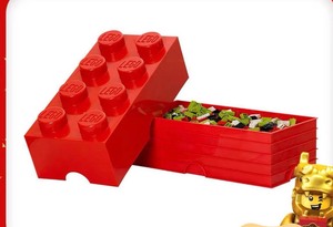 正品乐高ROOM 2X4砖块零件盒积木玩具塑料收纳盒储物箱儿