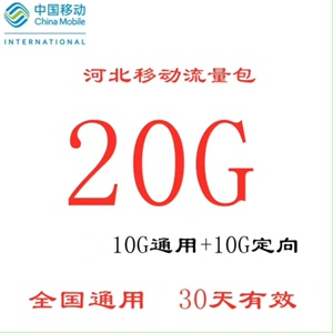 河北移动流量包充值20GB