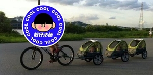 【自行车拖车】多功能亲子户外儿童自行车拖车可折叠双人婴儿宝宝