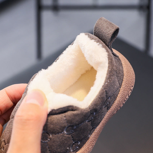包邮儿童新款冬季棉鞋1—3岁男宝宝软底学步鞋女童加绒加厚棉鞋