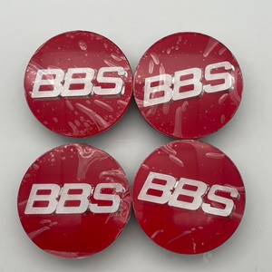全新BBS 70mm 红章轮毂中心标盖 红银水晶亚克力轮盖