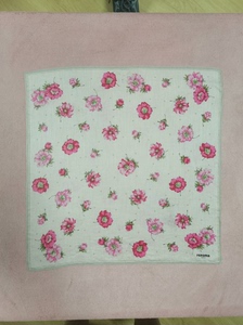 renoma中古日本方巾手帕，100%棉，尺寸42x42厘米