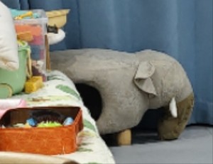 zeze大象形状儿童+猫咪玩具凳