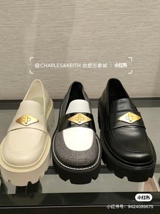 CHARLES&KEITH英伦风厚底乐福鞋女单鞋子女鞋CK1