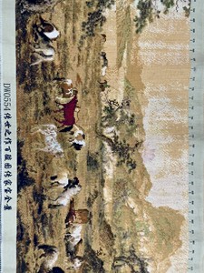 百骏图，十字绣成品，宫廷画师郎世宁作名画，三米六长，适合客厅