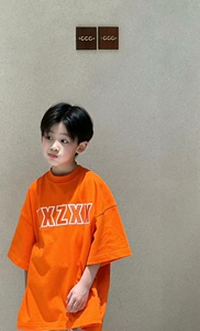 XXZXX品牌童装男童夏季新款时尚洋气休闲圆领短袖上衣T恤男