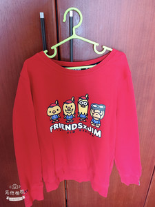 Apetees安逸猿潮牌儿童套头卫衣，正红色。专柜正价购入，