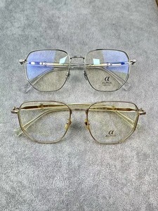 LOHO阿尔法多边形眼镜超轻钛商务镜架潮透色板材可配近视LH