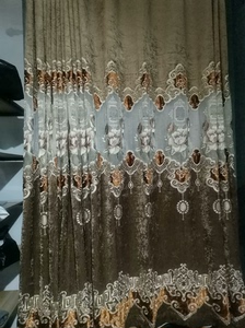 镂空刺绣窗帘，可欧式，也可中式，刺绣牡丹花，贴布绣