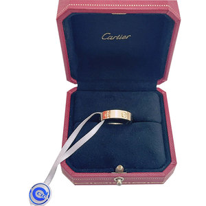 【99新】Cartier卡地亚LOVE系列黄金60号宽版男士戒指专柜正品