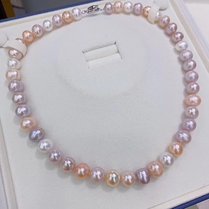 9-10mm淡水珍珠、强光炫彩，表皮光洁、细腻程度绝了！！糖