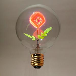 爱迪生玫瑰花灯泡创意艺术火焰节能装饰氛围小夜灯E27螺口灯座