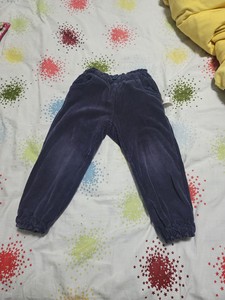 女童冬季加绒裤，藏蓝色戴维贝娜100码，15元。