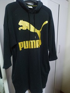 PUMA彪马官方正品 刘雯同款女子春秋连帽卫衣连衣裙 596