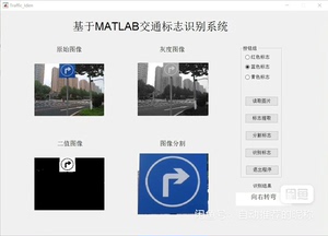 基于matlab交通标志识别系统【有报告】gui界面设计