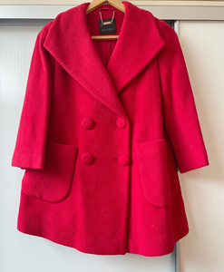 Iam27正红色短款羊毛外套，M码，穿一次，已干洗，光线的原