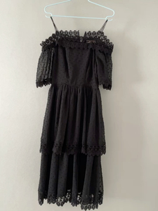 Vero moda 黑色蛋糕裙，三层纱里面还有内衬一点都不透