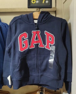 全新Gap经典款剪标男女童春秋LOGO碳素软磨抓绒卫衣儿童装