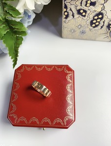 【56号】Cartier/卡地亚玫瑰金love宽版18K玫瑰金男士戒指指环
