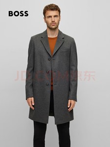 Hugoboss 羊绒大衣，深灰色，尺码50A，购入券后价格
